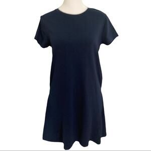 Zara T-shirt Dress Navy size M Short Sleeve Asymmetrical Lines
